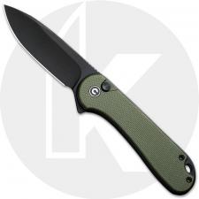 CIVIVI Elementum II C18062P-3 Knife - Black Stonewashed Nitro-V - OD Green G10 - Flipper Folder