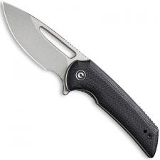 CIVIVI Odium Knife C2010D - Stonewash D2 Drop Point - Black G10 - Liner Lock Flipper Folder