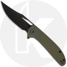 CIVIVI Ortis Knife C2013C - Value Price EDC - Black Stonewash Clip Point - OD Green FRN - Liner Lock Flipper Folder