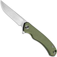 CIVIVI Courser Knife C804A - Satin VG-10 Drop Point - Green G10 - Liner Lock Flipper Folder