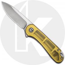 CIVIVI Elementum C907A-4 Knife - Satin D2 Drop Point - Polished Ultem - Flipper Folder