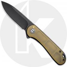 CIVIVI Elementum C907A-5 Knife - Black D2 Drop Point - Bead Blasted Ultem - Flipper Folder