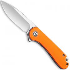 CIVIVI Elementum Knife C907R - Satin D2 Drop Point - Orange G10 - Liner Lock Flipper Folder