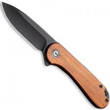 CIVIVI Elementum Knife C907U - Black Stonewash D2 Drop Point - Cuibourtia Wood - Liner Lock Flipper Folder