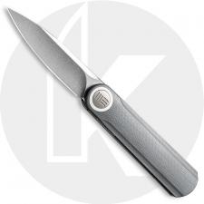 WE Knife Company 19074A-A Eidolon - Justin Lundquist EDC - Stonewash 20CV Drop Point - Gray G10 Integral Handle - Liner Lock - F