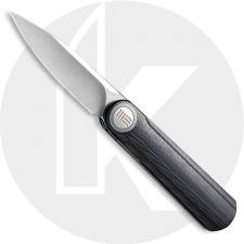 WE Knife Company 19074A-B Eidolon - Justin Lundquist EDC - Stonewash 20CV Drop Point - Black G10 Integral Handle - Liner Lock -