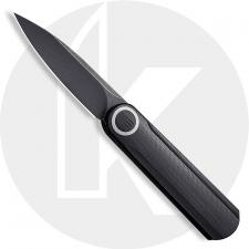 WE Knife Company 19074A-D Eidolon - Justin Lundquist EDC - Black Stonewash 20CV Drop Point - Black G10 Integral Handle - Liner L