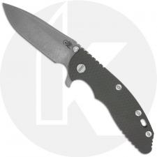 Hinderer Knives XM-18 3.5 Inch Knife - Spear Point - Working Finish - 20CV - Tri Way Pivot - Gray G-10 / Working Finish Ti