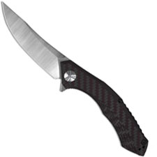 Zero Tolerance 0462 Knife Dmitry Sinkevich Red Gray Carbon Fiber and Titanium Flipper Folder