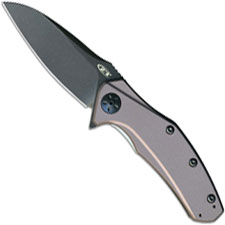 Zero Tolerance 0770GRYBW Limited BlackWash Assisted Flipper Knife Purplish Gray Aluminum USA Made