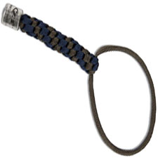 ZT Lanyard Braided Navy and OD Paracord with Zero Tolerance Knives Pewter Bead