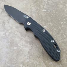 Rick Hinderer XM-18 Knife 3.5 Inch Black DLC Slicer Black Green G10 Frame Lock Folder