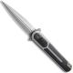 WE Knife Company 2002B Angst - Justin Lundquist EDC - Stonewash Dagger - Gray G10 with Black G10 Inlay - Liner Lock Flipper Fold