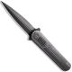 WE Knife Company 2002C Angst - Justin Lundquist EDC - Black Stonewash Dagger - Twill Carbon Fiber with Black G10 - Liner Lock Fl