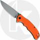 Artisan Tradition Knife 1702P-OE Stonewash D2 Drop Point Orange G10 Liner Lock Flipper Folder