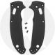 AWT Custom Aluminum Scales for Spyderco Manix 2 Knife - Aggressive Agent Series - Linerless - Black Anodized - USA Made