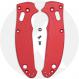 AWT Custom Aluminum Scales for Spyderco Manix 2 Knife - Aggressive Agent Series - Linerless - Weathered Red Anodized - USA Made