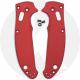 AWT Custom Aluminum Scales for Spyderco Manix 2 Knife - Agent Series - Linerless - Weathered Red Anodized - USA Made