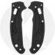 AWT Aluminum Scales for Spyderco Manix 2 Lightweight Knife - Aggressive Agent - Linerless - Black Type III Hard Coat