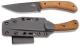 Boker Little Rok 02BO026 - James Helm EDC Fixed Blade - Black Carbon Steel Drop Point - Micarta Handle