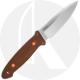 Boker Plus Cub Pro 02BO029 - Lucas Burnley - Satin D2 Drop Point Fixed Blade - Brown Micarta - Leather Sheath