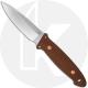 Boker Plus Cub Pro 02BO029 - Lucas Burnley - Satin D2 Drop Point Fixed Blade - Brown Micarta - Leather Sheath