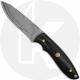 Boker Vernery Damast 02SC018DAM Fixed Blade Knife - Damascus Drop Point - Ebony Wood - Black Leather Sheath