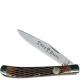Boker Slim Line Trapper Knife - Stainless Steel Clip Blade - Jigged Brown Bone - 110735
