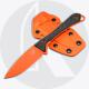 Benchmade Altitude 15201OR Fixed Blade Hunter Knife - Orange S90V Drop Point - Orange Handle w/ Mini Carbon Fiber Scales