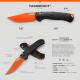 Benchmade Taggedout 15535OR-01 Knife - Orange Cerakote MagnaCut Clip Point - Carbon Fiber - Orange Anodized Backspacer - USA Mad
