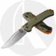 Benchmade Taggedout 15536 Knife - CPM-S45VN Clip Point - OD Green G10 - Orange Anodized Aluminum Spacers - USA Made