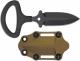 Benchmade 175BKSN CBK Knife Black Double Edge Blade Black Rubber Grip and Brown Sheath