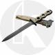 Benchmade SOCP 185BK-1 Fixed Blade Knife - Cobalt Black Cerakote CPM-3V Dagger - Tan Peel Ply G10 - USA Made