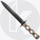 Benchmade SOCP 185BK-1 Fixed Blade Knife - Cobalt Black Cerakote CPM-3V Dagger - Tan Peel Ply G10 - USA Made