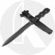 Benchmade SOCP 185SBK Fixed Blade Knife - Part Serrated Cobalt Black Cerakote CPM-3V Dagger - Black Peel Ply G10 - USA Made