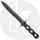 Benchmade SOCP 185SBK Fixed Blade Knife - Part Serrated Cobalt Black Cerakote CPM-3V Dagger - Black Peel Ply G10 - USA Made