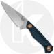 Benchmade Dacian 203-04 Fixed Blade Knife - Satin CPM-MagnaCut Spear Point - Blue Denim Micarta - Leather Sheath