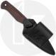 Benchmade Dacian 203BT-03 Fixed Blade Knife - Blue Cerakote CPM-MagnaCut Spear Point - Brown Canvas Micarta - Leather Sheath