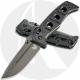 Benchmade Adamas 275GY-1 Knife - Shane Sibert - Tungsten Grey CruWear Drop Point - Black G10 - AXIS Lock Folder - USA Made