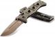 Benchmade Adamas 275SFE-2 Knife - Shane Sibert - Part Serrated - Flat Earth CruWear Drop Point - OD G10 - AXIS Lock Folder - USA