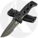 Benchmade Adamas 275SGY-1 Knife - Shane Sibert - Part Serrated - Tungsten Grey CruWear Drop Point - Black G10 - AXIS Lock Folder