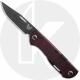 Benchmade Weekender 317BK-02 Knife - Black DLC S90V Clip Point and Spear Point - Burgundy Canvas Micarta - Slip Joint Folder - U