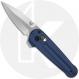 Benchmade Lowden 491 Knife - Satin M390 Spear Point - Crater Blue Anodized Aluminum - Flipper Folder - USA Made
