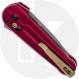 Benchmade Lowden 491GY-01 Knife - Gray Cerakote M390 Spear Point - Phoenix Red Anodized Aluminum - Flipper Folder - USA Made