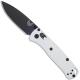 Benchmade Mini Bugout 533BK-1 Knife - Black S30V Drop Point - White Grivory - AXIS Lock Folder - USA Made