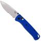 Benchmade Bugout 535S EDC Knife Part Serrated Drop Point Blue Grivory AXIS Lock Folder USA Made