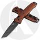 Benchmade Bailout 537BK-07 Knife - DLC Battlewash MagnaCut Tanto - Burnt Copper Aluminum - USA Made