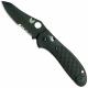 Benchmade Knives Benchmade Griptilian, Black Part Serrated, BM-550SBKHG