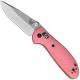 Benchmade 556-PNK Mini Griptilian S30V EDC Satin Drop Point Pink GFN AXIS Lock Folder USA Made