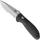 Benchmade 556S Mini Griptilian S30V Part Serrated Satin Drop Point, Black GFN AXIS Lock Folder USA Made